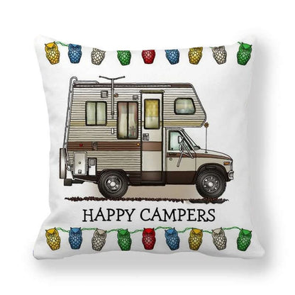 CAMPERLIVA – Owl Camping Cushion Cover for Cozy Outdoor Decor