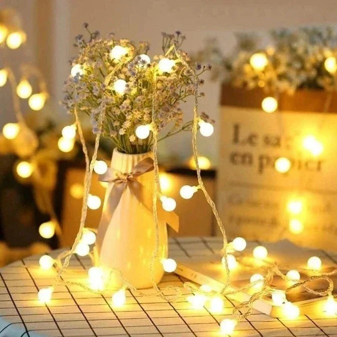 LED Fairy Light Strand 20 Feet Warm White USB Powered with Switch for Bedroom Patio Wedding Party Garden Indoor Outdoor Ambient Lighting Dec