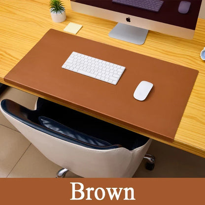 Ergonomic Desk Pad with Cushioned Wrist Rest and Elbow Support for Office, Gaming, and Home Workspace - Premium Vegan Leather Surface
