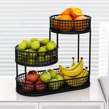 ORGANIFLOW – Stylish Fruit Storage Stand for Countertop Display