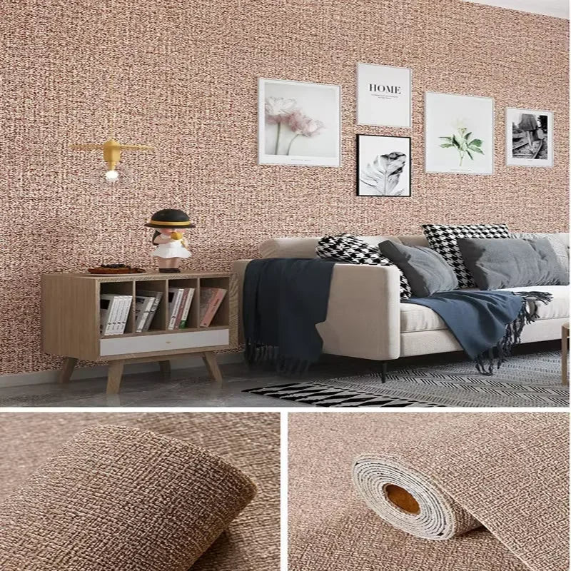 3D Foam Wall Covering Self-Adhesive Fabric-Look Panels Peel and Stick Waterproof Textured Decor for Bedroom Living Room DIY Renovation Rente
