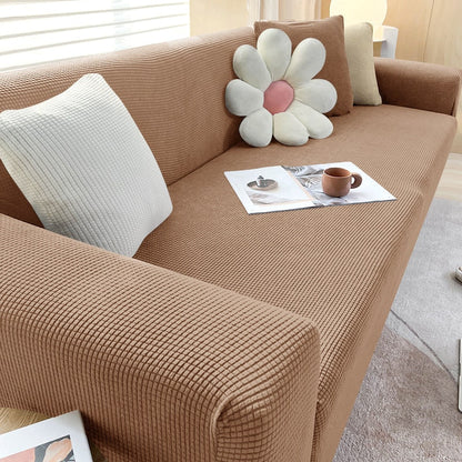 Stretchy Sofa Slipcover with Non-Slip Grip for Living Room – Fits 1 to 4 Seater Couches, Pet-Proof Furniture Protection