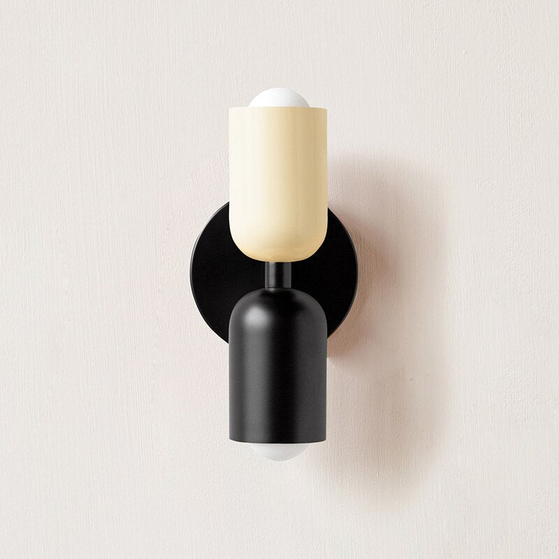 Hand-Blown Glass Wall Light Fixture Multi-Color Shade Metal Base Hardwired or Plug-In for Living Room Bedroom Hallway Modern Contemporary Ac