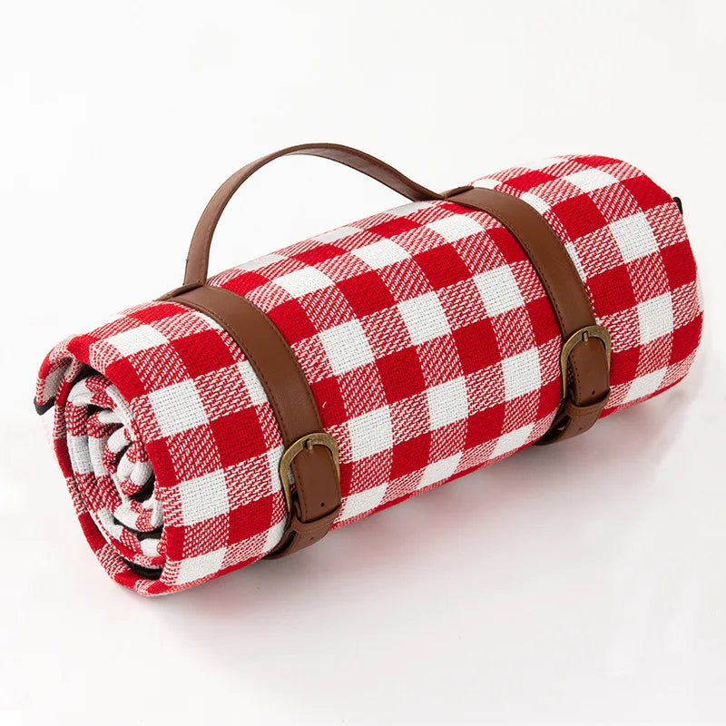Waterproof Picnic Blanket with Shoulder Strap – Foldable Beach & Park Mat for Outdoor Adventures