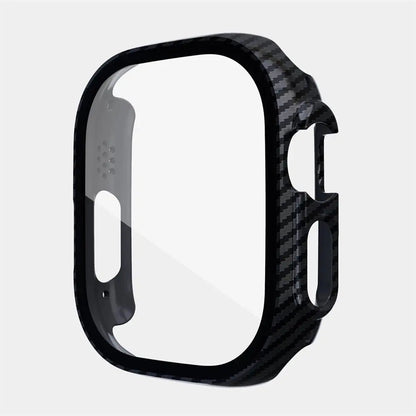Protective Shell with Tempered Glass Screen Guard for 49mm Apple Watch Ultra Series – Full-Body Snap-On Design