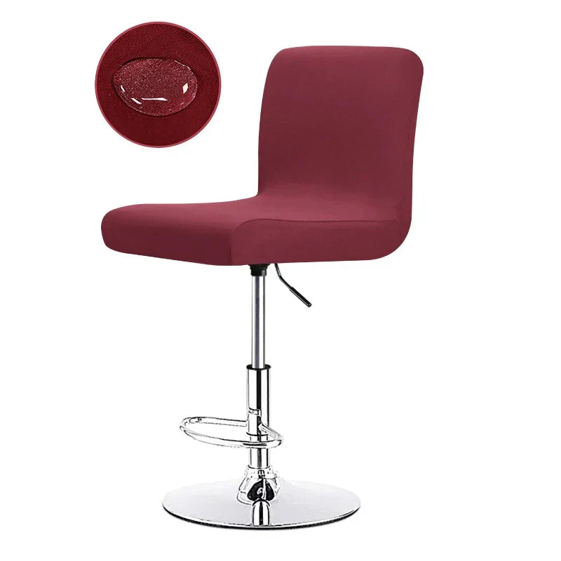 Stretch Bar Stool Cover | Universal Fit Chair Slipcover for Kitchen Counter Stools, Dining Room & Home Bar Seating Protection | Waterproof