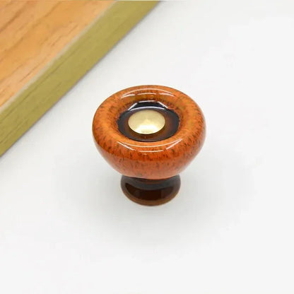 Round Ceramic Furniture Pull 1.3 Inches for Kitchen Drawers Cabinets Cupboard Dresser Bathroom Vanity Wardrobe Refresh Hardware Upgrade Repl