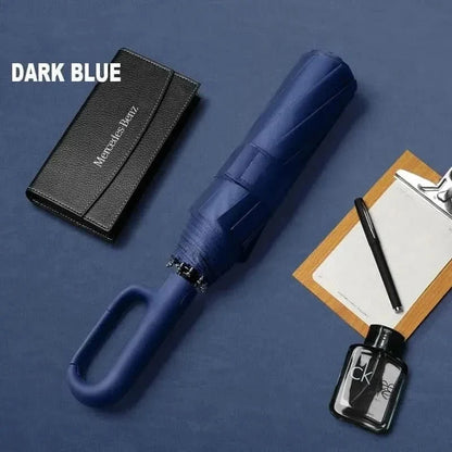 Automatic Open Close Umbrella Windproof 8-Rib UV Protection Compact Folding Travel