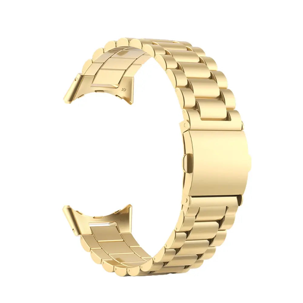 Steel Bracelet-Style Band for Google Pixel Watch & Pixel Watch 2 – Secure Link Design – Compatible with 41mm Case – 8 Finishes – Clasp