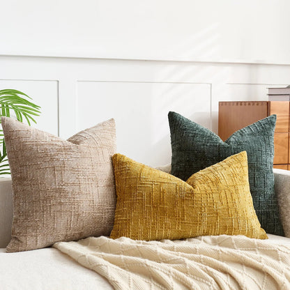 Bamura | Chenille Decorative Cushion with Bamboo Structure | Elegant Design for Cozy Interiors