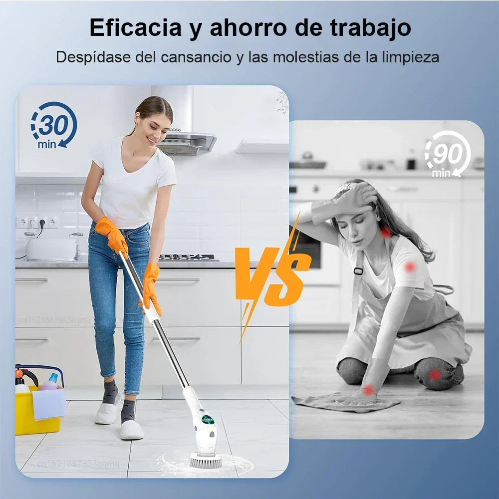 Cordless Spin Scrubber with 8 Attachments – Wireless Cleaning Brush