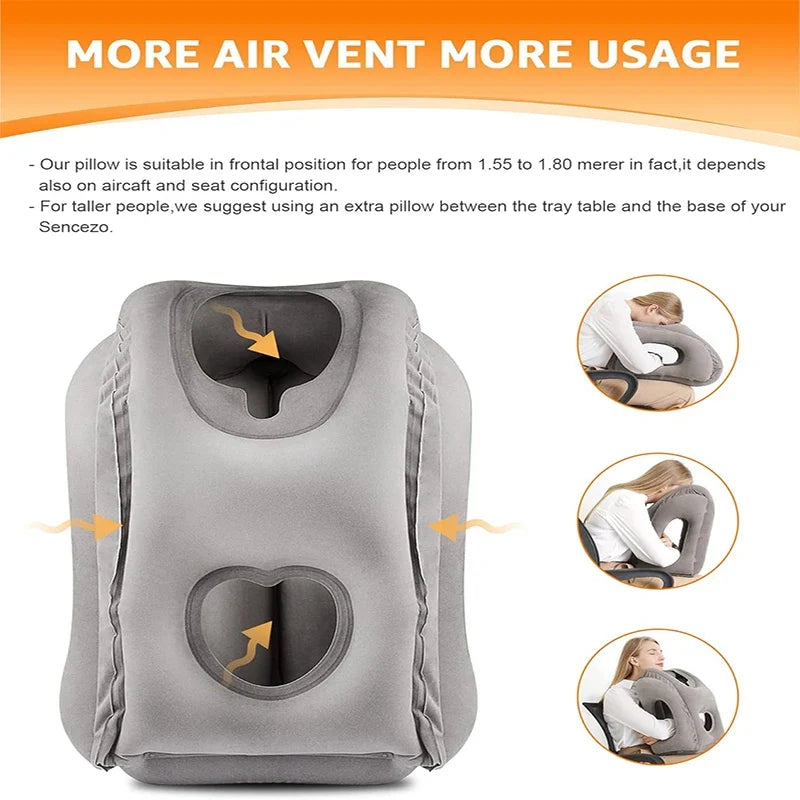 ComfortRest | Ergonomic Travel Pillow for Neck & Head with 45° Angle Support | Compact Design for Ultimate Comfort