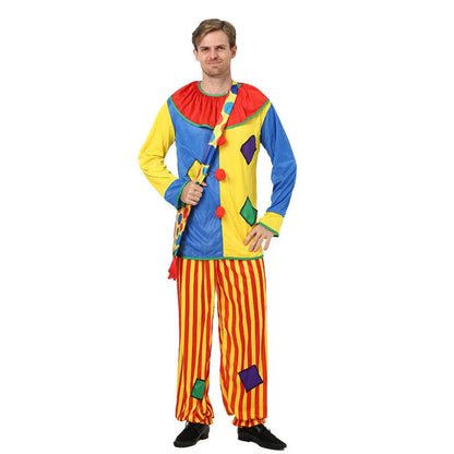 Festive Clown Costume | Colorful Circus Outfit with Easy Movement | Perfect for Halloween and Themed Parties