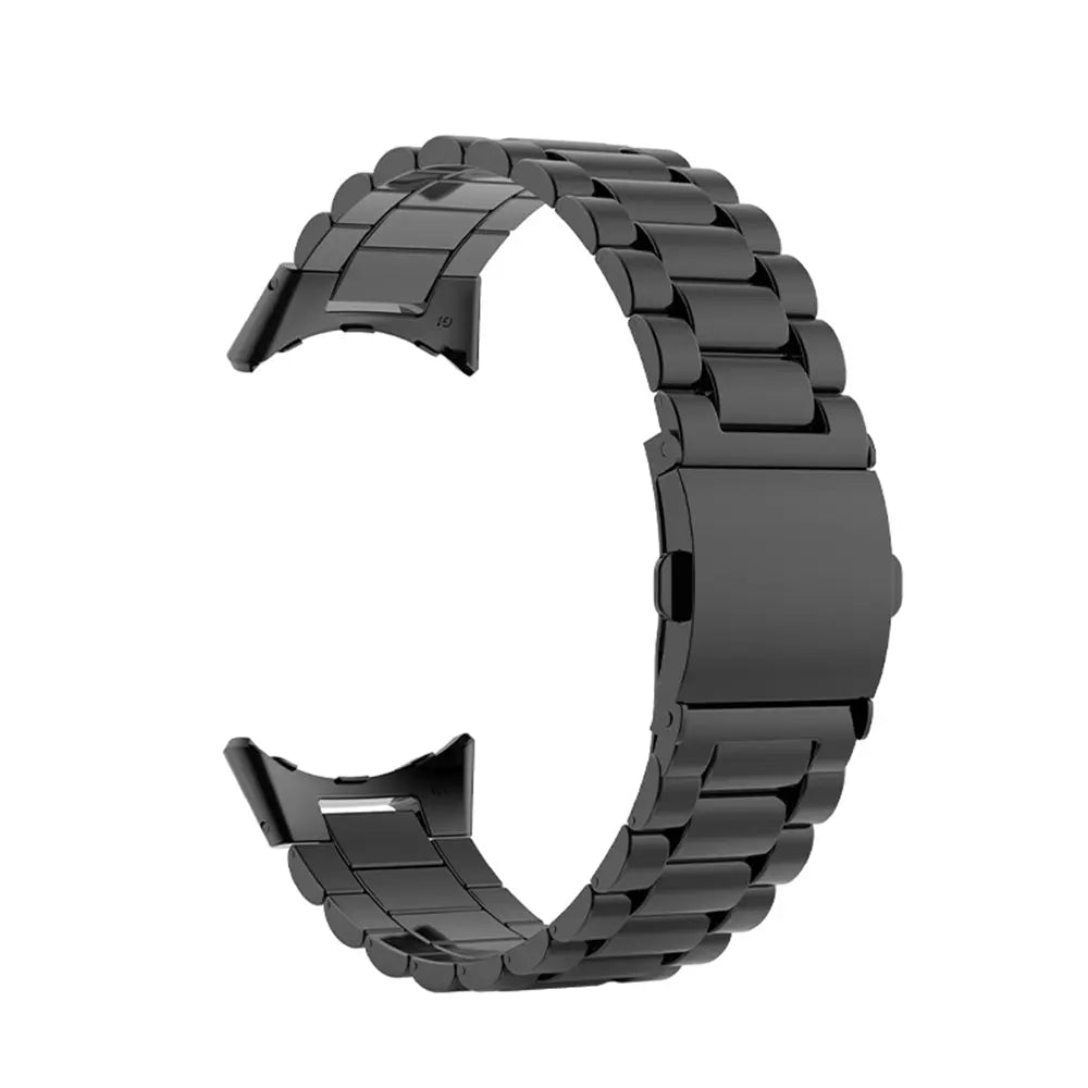 Steel Bracelet-Style Band for Google Pixel Watch & Pixel Watch 2 – Secure Link Design – Compatible with 41mm Case – 8 Finishes – Clasp