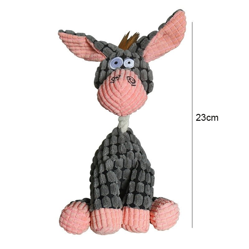 Plush Dog Squeaky Toys for Chewing – Durable Soft Animal Chew Toys with Crinkle Sound – Interactive Tug Toys for Small Medium Large Dogs