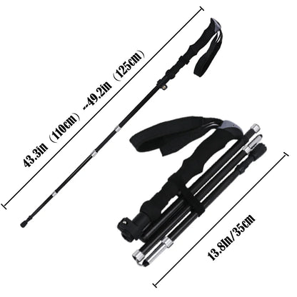 Adventure Gear | Lightweight Carbon Fiber Trekking Poles with Quick Flip Lock | Adjustable Hiking Sticks for Stability and Comfort