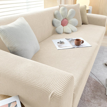 Stretchy Sofa Slipcover with Non-Slip Grip for Living Room – Fits 1 to 4 Seater Couches, Pet-Proof Furniture Protection
