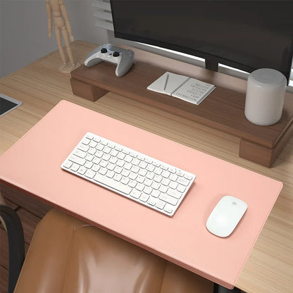 Ergonomic Desk Pad with Cushioned Wrist Rest and Elbow Support for Office, Gaming, and Home Workspace - Premium Vegan Leather Surface