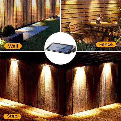 Outdoor Garden Pathway Lights Solar Powered 2-Pack with Dusk-to-Dawn Sensor Waterproof IP44 Dimmable LED Landscape Accent Lighting for Patio