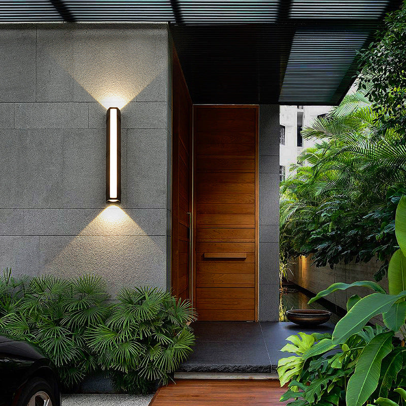 Outdoor Wall Light LED Waterproof Aluminum Modern Black for Patio Garden Entryway Exterior Lighting Fixture