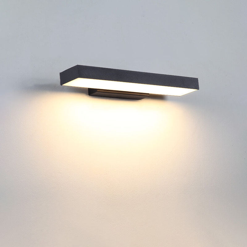 Exterior Sconce Light 19W LED Black Stainless Steel Weather-Resistant 15.8 Inch for Patio Garden Pathway Entry Security Hardwired 3000K Glow
