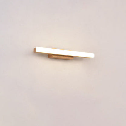 Linear LED Sconce 16W 32-Inch Wood & Acrylic for Vanity Bedroom Hallway Home Office Task Ambient Lighting Modern Hardwired Fixture Low-Profi