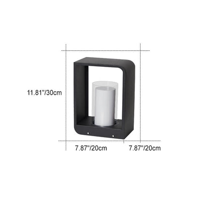 Exterior Aluminum LED Sconce Black 12-Inch Wall Mount for Pathway Fence Garden Entry Waterproof Solar or Hardwired 3-Temp