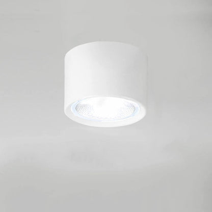 Modern Cylinder Surface Mount LED Downlight – Black White Beige Iron & Acrylic – 500 to 1200 Lumens Hardwired Fixture for Kitchen Hallway