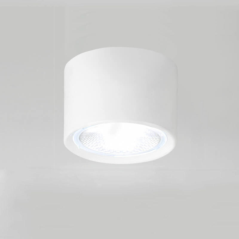 Modern Cylinder Surface Mount LED Downlight – Black White Beige Iron & Acrylic – 500 to 1200 Lumens Hardwired Fixture for Kitchen Hallway