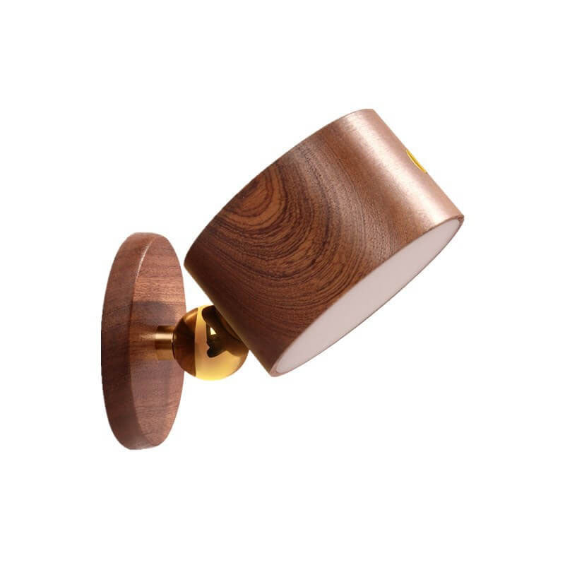 Rechargeable Wood Accent Sconce USB Powered 4W LED for Bedroom Nightstand Reading Corner Minimalist Lighting Wireless Cordless Modern