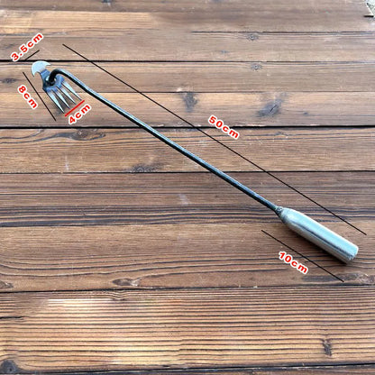 Stand-Up Weeding Tool with Ergonomic Grip – Metal Garden Weeder for Flower Beds, Pathways & Lawns – Precision Root Removal