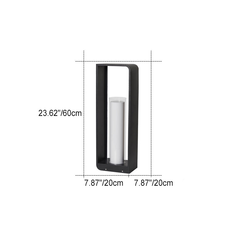 Exterior Aluminum LED Sconce Black 12-Inch Wall Mount for Pathway Fence Garden Entry Waterproof Solar or Hardwired 3-Temp