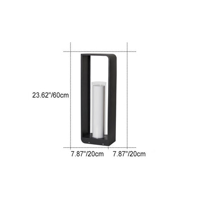 Exterior Aluminum LED Sconce Black 12-Inch Wall Mount for Pathway Fence Garden Entry Waterproof Solar or Hardwired 3-Temp