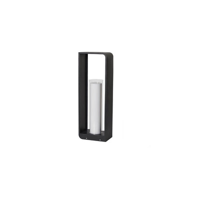 Exterior Aluminum LED Sconce Black 12-Inch Wall Mount for Pathway Fence Garden Entry Waterproof Solar or Hardwired 3-Temp