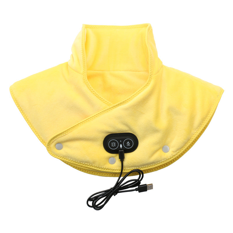 USB Heated Shoulder & Neck Wrap with Vibration Massage | 3 Temperature Settings for Home, Office & Travel Pain Relief