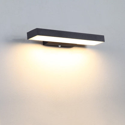 Outdoor Motion Sensor LED Wall Light - Slim Waterproof Porch Sconce for Entryway, Patio & Garage