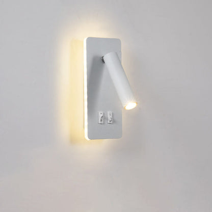 LED Wall Sconce Iron 7.5 inch Hardwired 15W Bedroom Hallway Living Room Modern Indoor Fixture White Black 110-120V Ambient Light