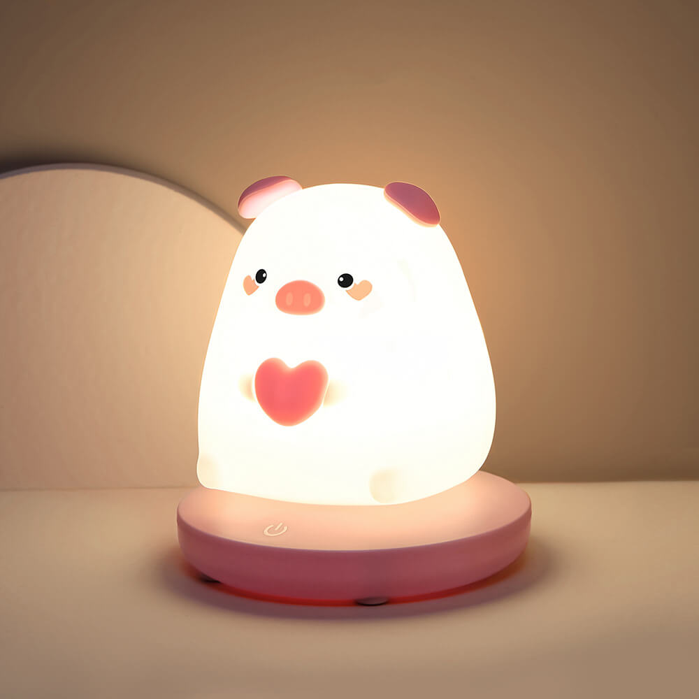 Silicone Animal Night Light for Kids – Soft LED Bedside Lamp, Rechargeable Glow Light for Nursery, Bedroom & Living Room Decor