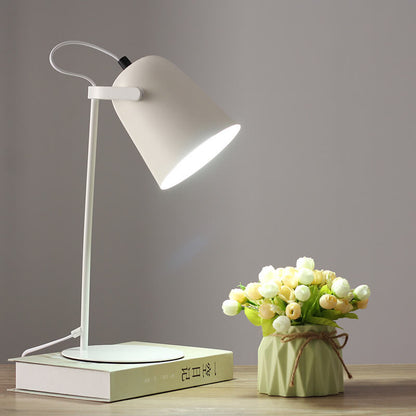 Modern Metal Desk Lamp 14 Inches with E26 Socket for Bedroom Nightstand Office Table Reading Light Plug-In Accent Lighting Contemporary Home