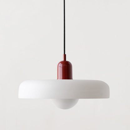 Handcrafted Art Glass Dome Pendant Light, Adjustable Modern Hanging Fixture for Dining Room Kitchen Island Living Room
