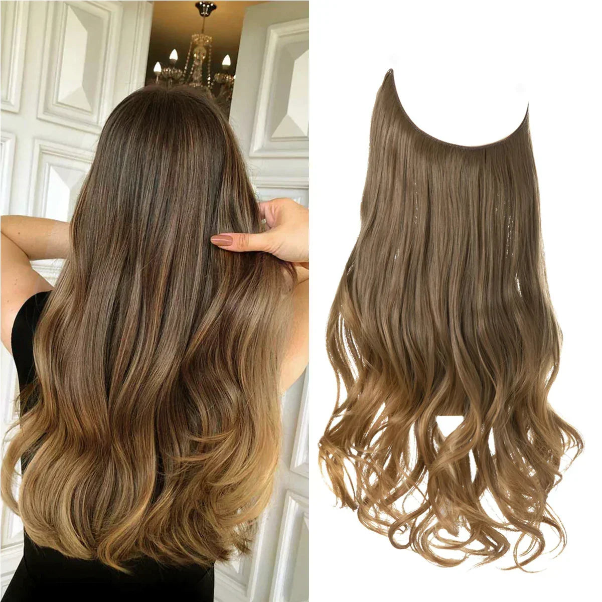 Clip-In Human Hair Extensions 100% Real Remy Hair Add Volume Length 14-18 Inches Heat Resistant Seamless Blend Natural Texture for Everyday