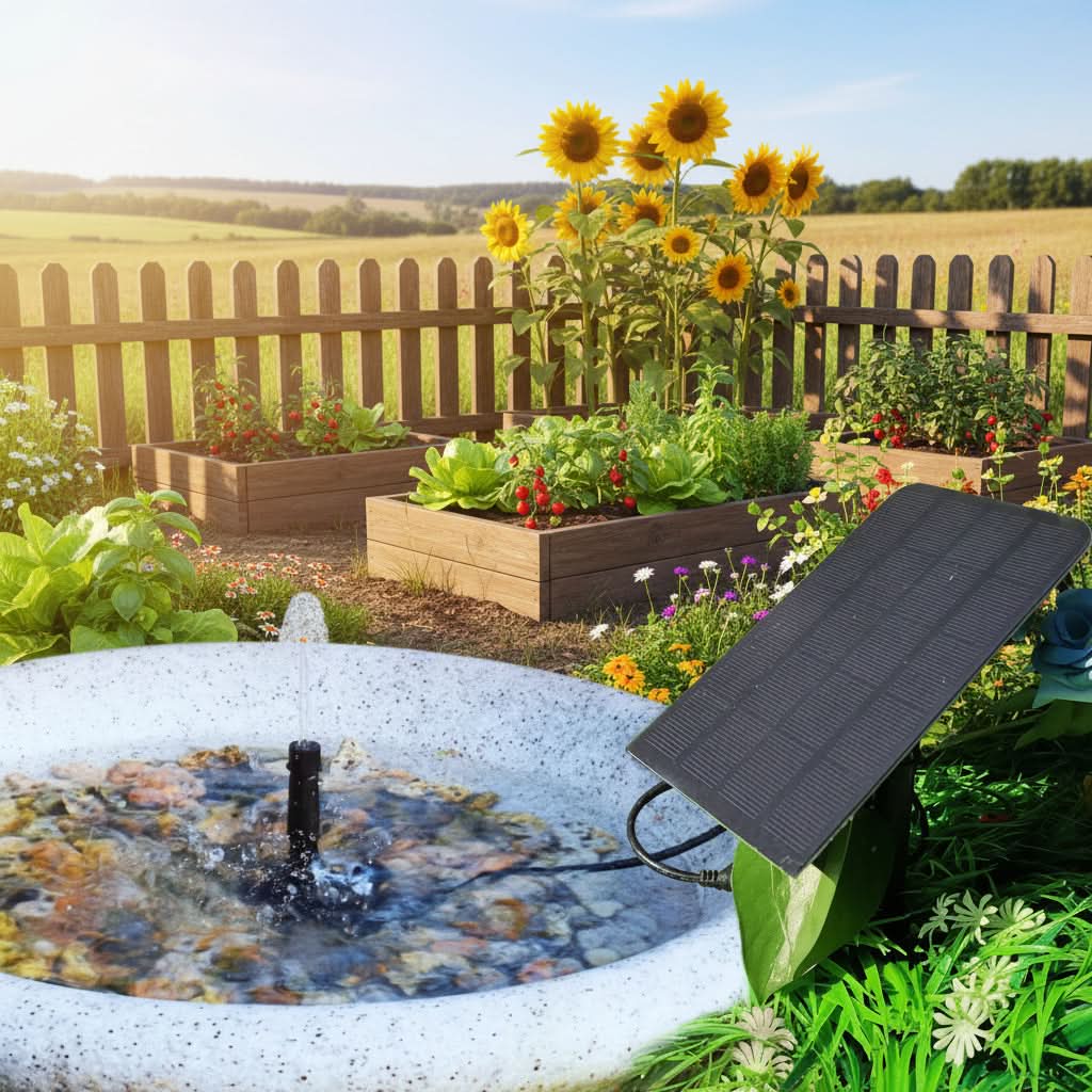 Solar-Powered Floating Water Feature for Garden Ponds, Backyard Pools & Bird Baths – Eco-Friendly Outdoor Fountain with Automatic Operation