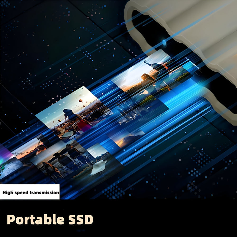 Portable SSD External Drive with Metal Enclosure for Fast Data Transfer
