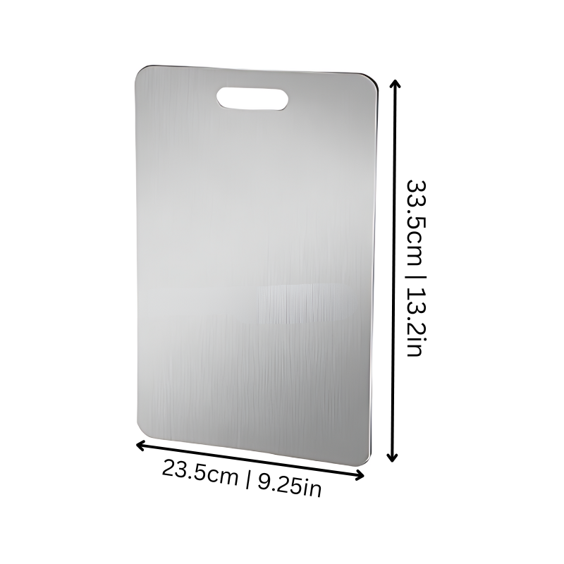 Stainless Steel Cutting Board with Antimicrobial Surface for Kitchen Prep | Heavy-Duty, Dishwasher Safe & Oven Safe | Non-Porous Metal