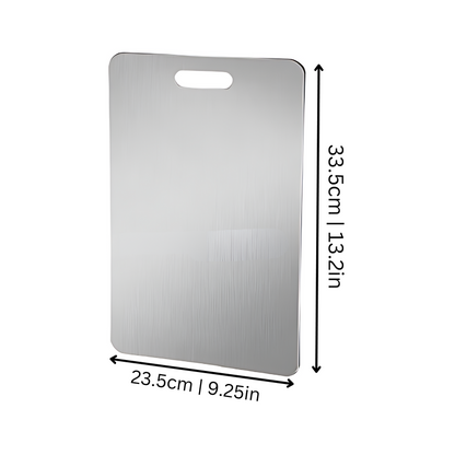 Stainless Steel Cutting Board with Antimicrobial Surface for Kitchen Prep | Heavy-Duty, Dishwasher Safe & Oven Safe | Non-Porous Metal