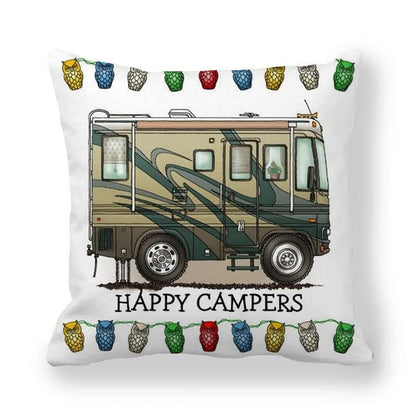 CAMPERLIVA – Owl Camping Cushion Cover for Cozy Outdoor Decor