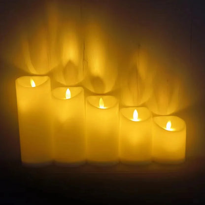 Battery-Powered LED Pillar Candles with Realistic Drip Design for Home Decor, Bedroom & Living Room Ambiance