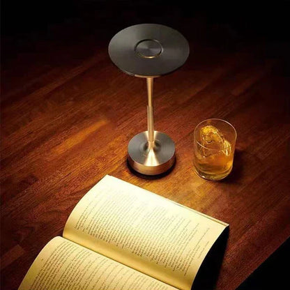 Rechargeable LED Table Lamp Touch Control 4 Brightness Levels Waterproof IP66 Metal Portable Battery Operated for Bedroom Living Room