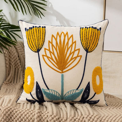 EMBROIDERLIVA – Embroidered Throw Pillow Cover for Cozy Decor