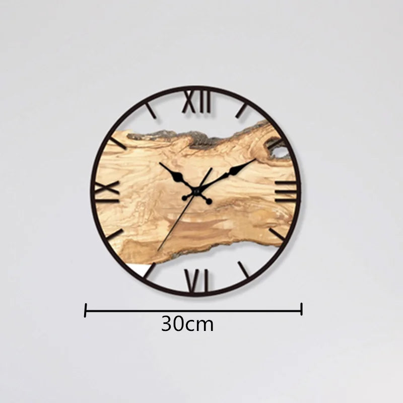 Silent Wood & Acrylic Wall Clock with Noiseless Sweep Hand for Living Room, Bedroom, Office | Modern Minimalist Time Display